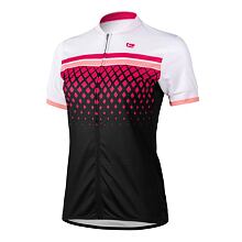 Diamond Radtrikot weiß-rosa