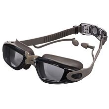 Silba Schwimmbrille mit Ohrstöpseln grau