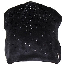Velour Wintermütze für Kinder schwarz