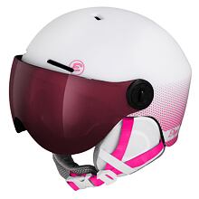Speedy PRO Kinderskihelm weiß-rosa