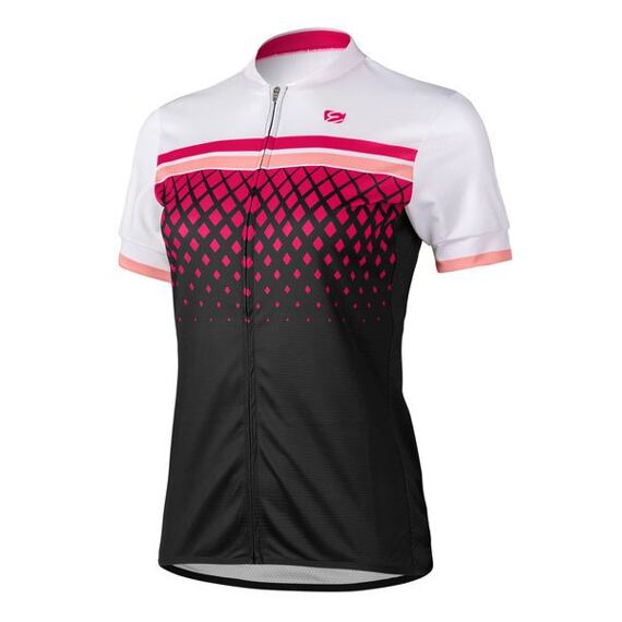 Diamond cyklistický dres bílá-růžová
