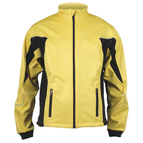Ski Windproof softshelová bunda žlutá-černá