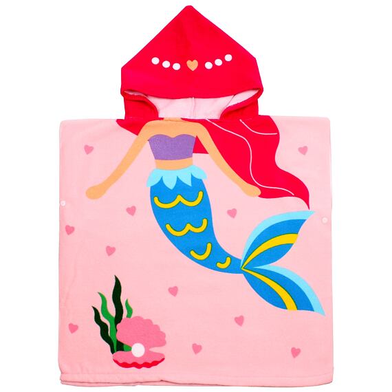 Redhead Mermaid dětské plážové pončo