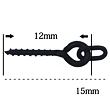 Bait Screw Oval zavrtávací držák s kroužkem 10 ks