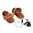 Thermo Slippers vyhřívané bačkory hnědá
