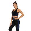 Yoga Sense fitness set dámský černá-modrá