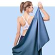 Microfibre Mikrofaser Handtuch 76 x 152 cm violett